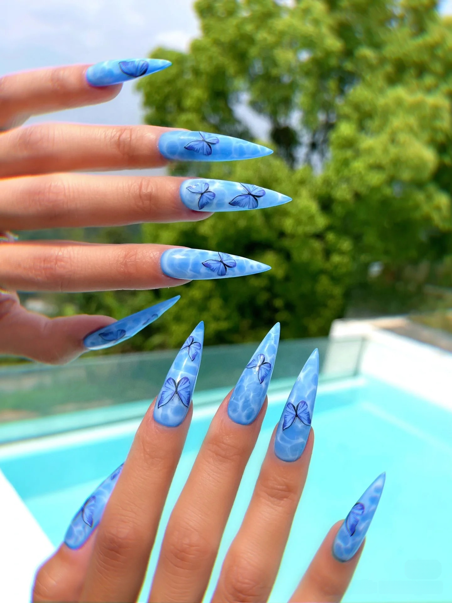 M0006-BUTTERFLY ELEGANCE Press-on Nails