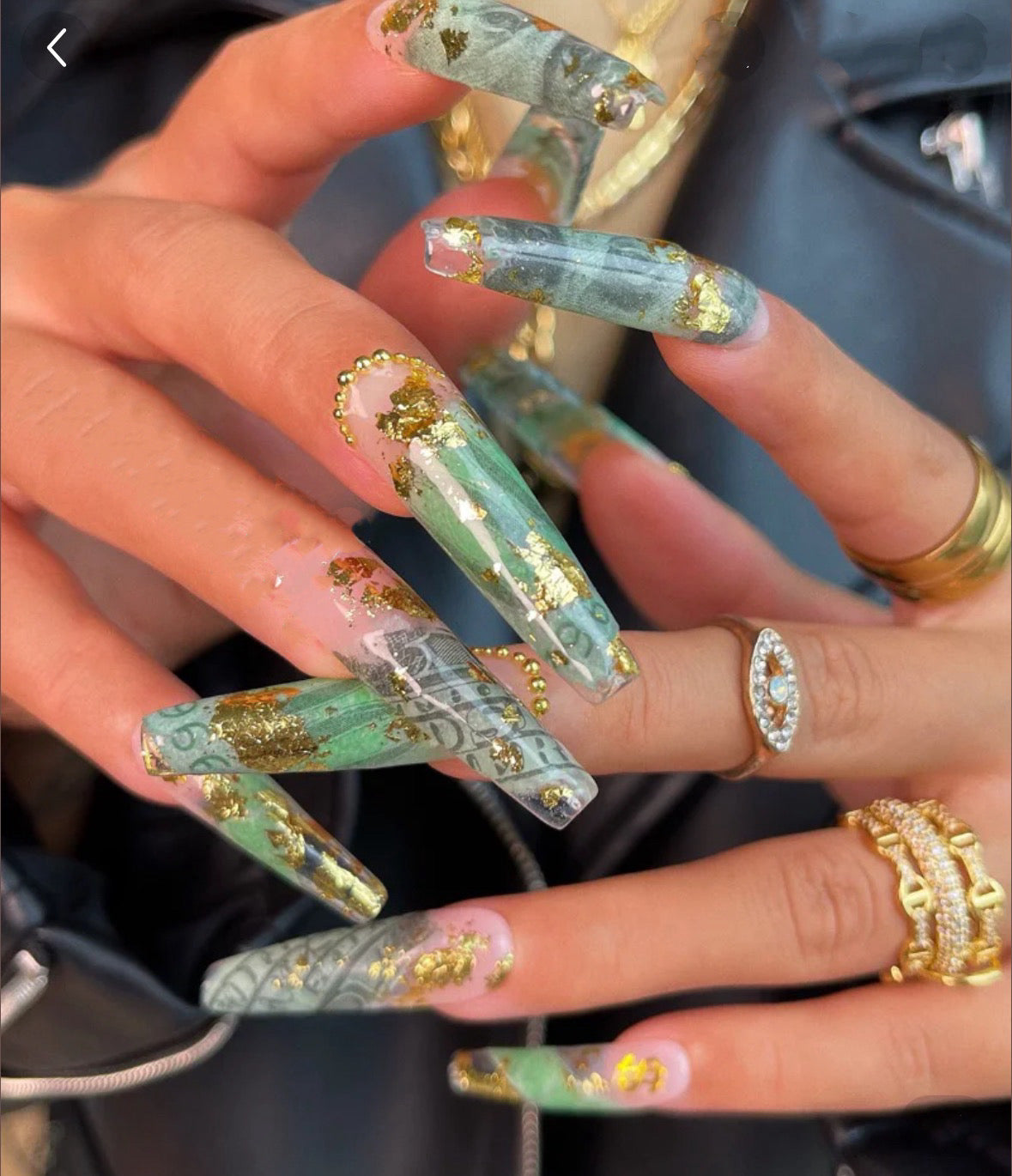 M0009-GOLD DIGGER Press-on Nails