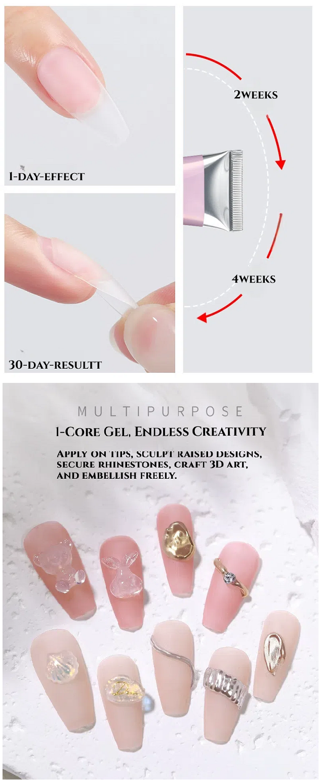 Solid Patch Nail Trio Kit(Solid Patch Adhesive, Nail Polish&glue Remover, UV Handheld Lamp)