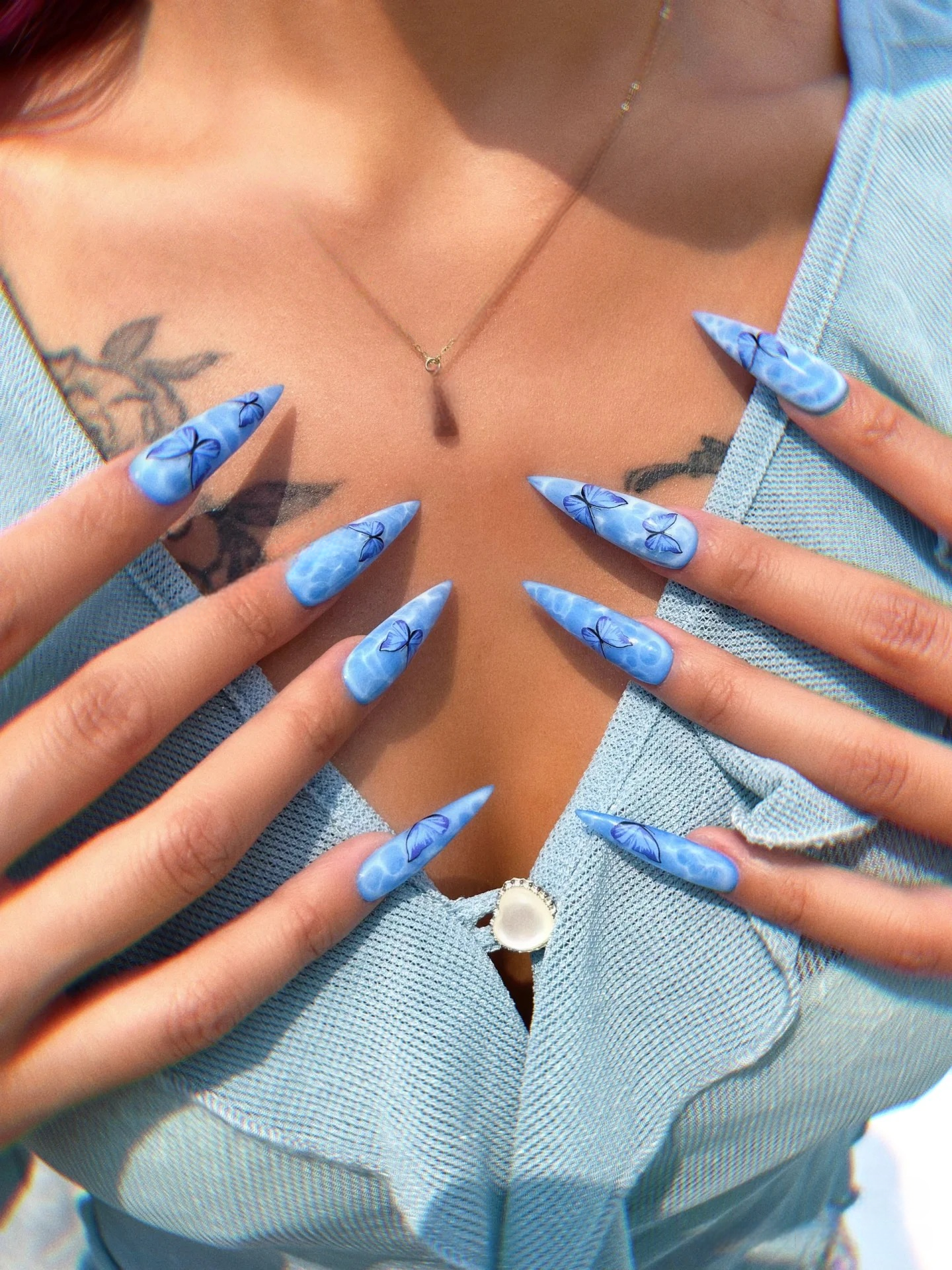 M0006-BUTTERFLY ELEGANCE Press-on Nails