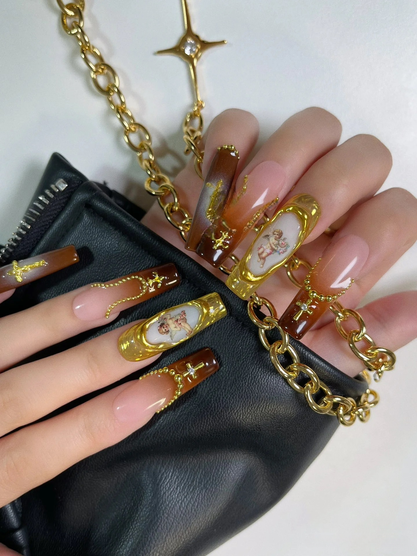 M0015-LITTLE  ANGEL Press-on Nails