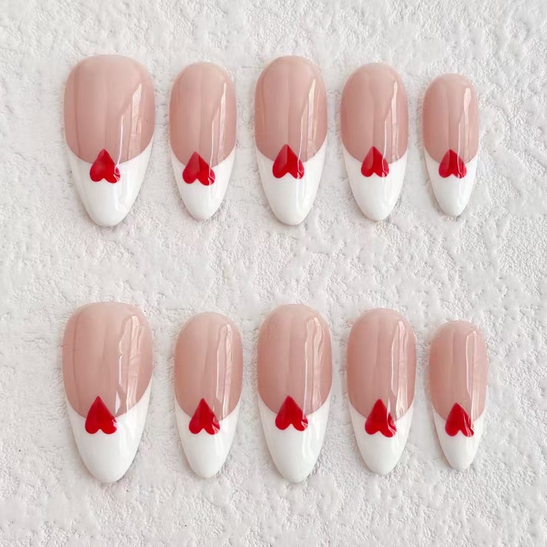 M0020-Red Heart Press-on Nails