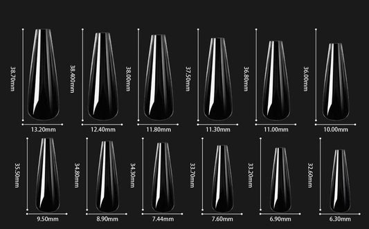 T0006-TRANSPARENT NAILS (LONG-T SHAPE)（Sales start from 50 pieces）