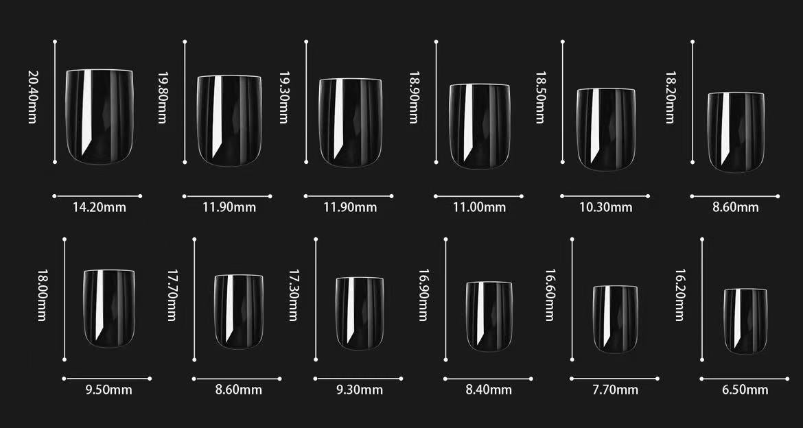 T0007-TRANSPARENT NAILS (SHORT SQUARE SHAPE)（Sales start from 50 pieces）