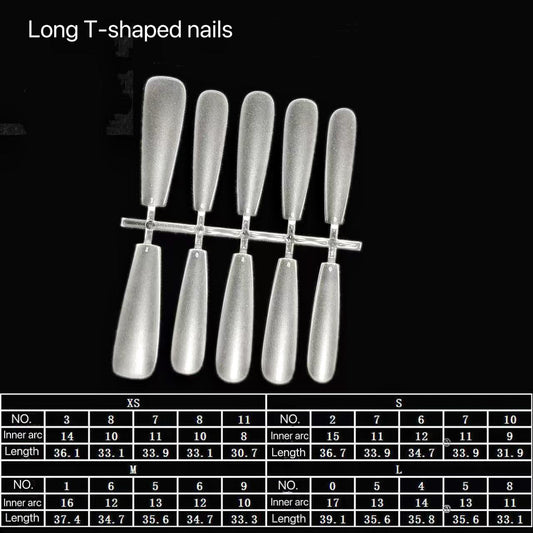 F0002-FROSTED  NAILS (LONG S-SHAPED NAILS)（Sales start from 50 pieces）